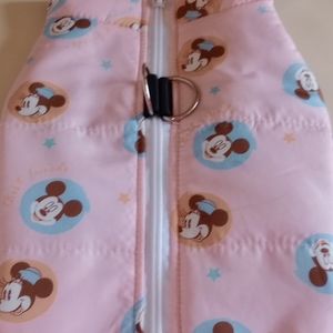 Pet dog Mickey Mouse pink warm vest